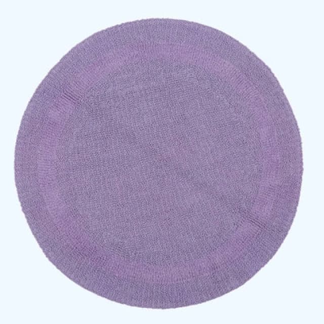 Homescapes Luxury Reversible Round Bath Mat - Lilac