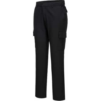 Portwest - Black Sz 40 Regular Stretch Slim Combat Work Trouser