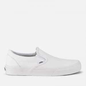 Vans Classic Slip-On Canvas Trainers - True White - UK 4