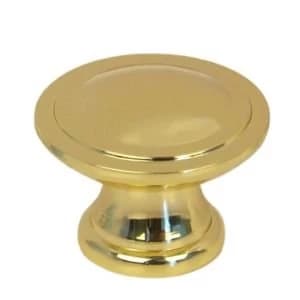 BQ Polished Gold Effect Round Internal Knob Furniture Knob