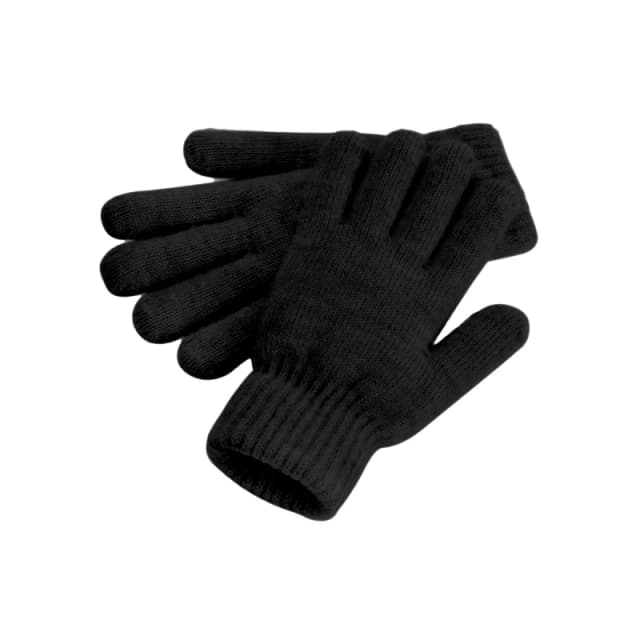 Beechfield Beechfield Men Cosy Ribbed Cuff Gloves in Black One Size Male 5063377066944