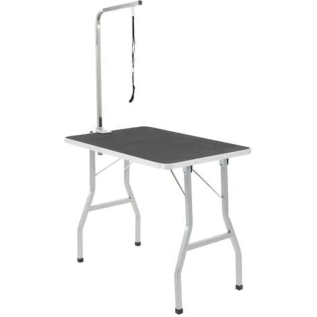 vidaXL Bath Grooming Table for Dogs Cats Pets Adjustable 1 Loop Arm Iron Frame