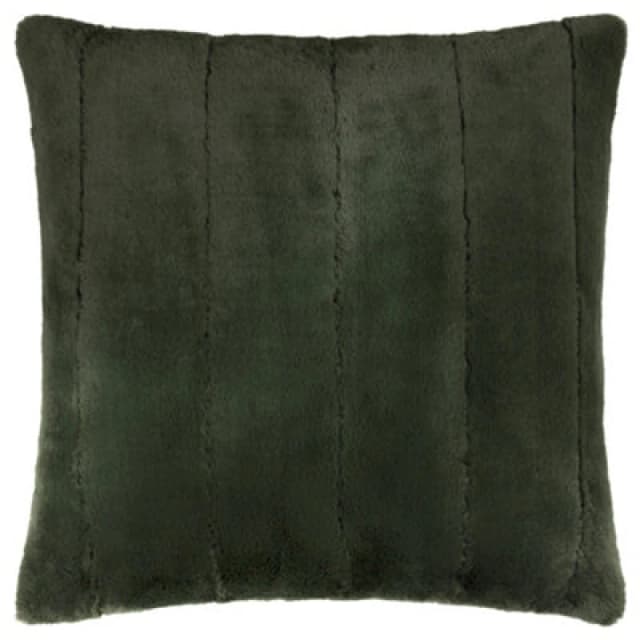 Paoletti Paoletti Empress Faux Fur Cushion in Dark Green Size: 55cm x 55cm Dark Green 55cm x 55cm Unisex 5025532831620