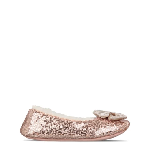 Linea Linea Sequin Ballerina Slipper - Metallics 3 Female