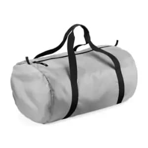 Bagbase Packaway Barrel Bag (32 Litres) (pack Of 2) (one Size, Silver / Black)