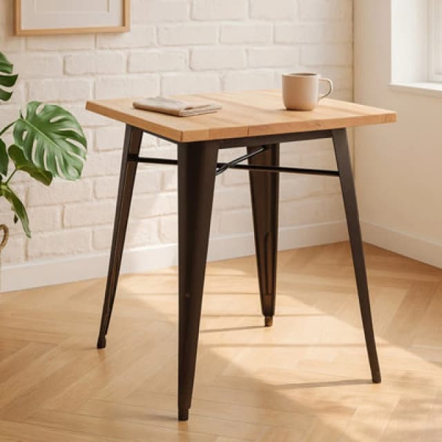 Premier Housewares Aldgate Sie Table Ash Top Industrial Natural