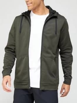 Nike Training Therma Full Zip Hoodie - Khaki, Size XL, Men