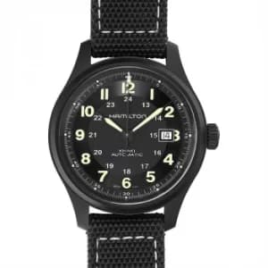 Khaki Field Automatic Black Dial Titanium Mens Watch