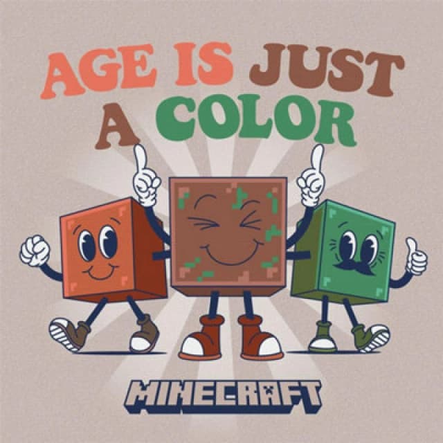 Minecraft Minecraft Age Is Just A Color Canvas Print in Beige Beige One Size Unisex 5063652223437