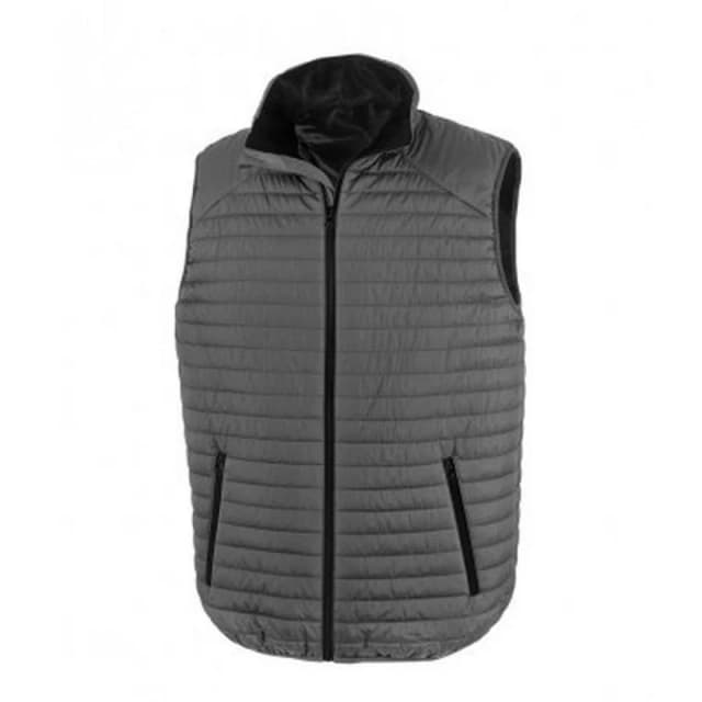 Result Result Men Thermoquilt Gilet in Grey Size: Small Grey S Male 5059444581854
