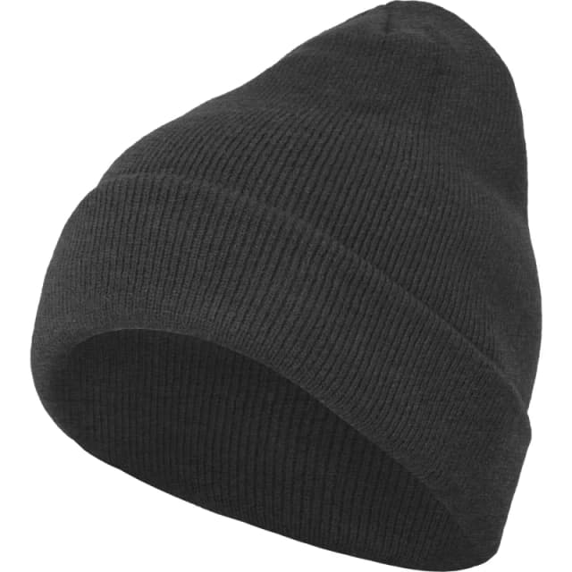 Build Your Brand Mens Heavy knit Beanie in Charcoal Charcoal Male One Size