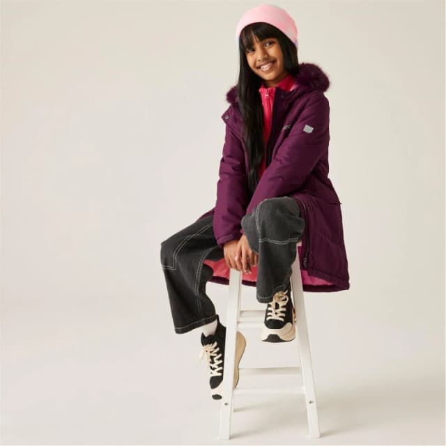 Regatta Unisex Kids Fabrizia Thermoguard Water-Resistant Quilted Jacket Fig Purple unisex 3-4yrs