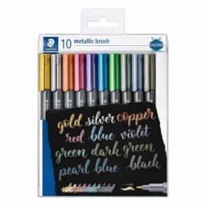 Staedtler Design Journey Metallic Brush Pens Pack of 10