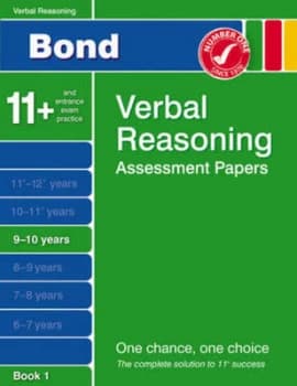 Bond Verbal Reasoning Assessment Papers. 9-10 Years. by J M Bond Paperback