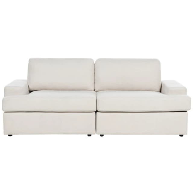 Beliani Sofa 3 Seater Alla Fabric Light Beige