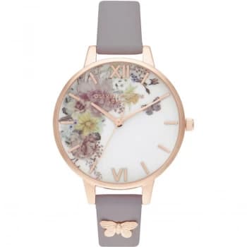 Enchanted Garden Demi Grey Lilac & Rg Watch