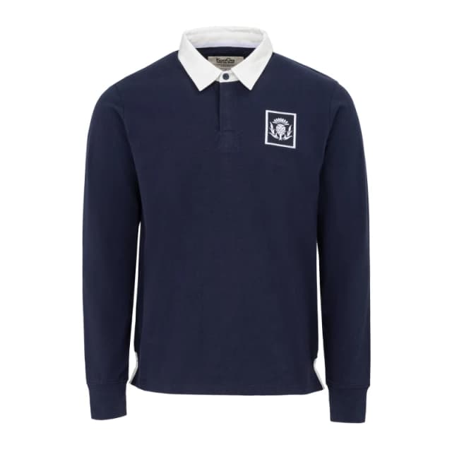 KooGa Vintage Long Sleeve Rugby Shirt Mens Scotland male Small
