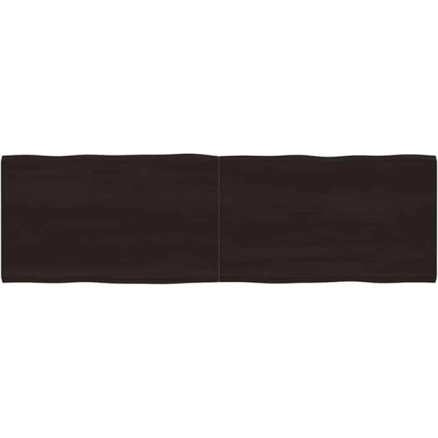 Vidaxl Table Top Dark Brown 200X60X(2-6) Cm Treated Solid Wood Live Edge, Brown 364051