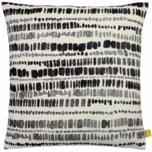 Brushstrokes Cushion Monochrome Black and white