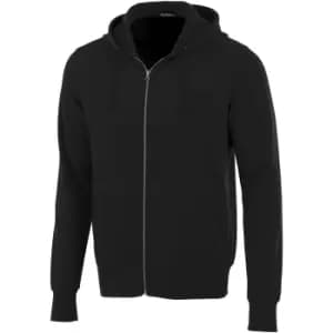 Elevate Mens Cypress Full Zip Hoodie (XXXL) (Solid Black)