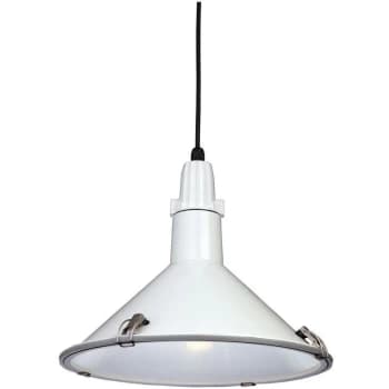 Firstlight - Eden - 1 Light Dome Ceiling Pendant White IP44, E27