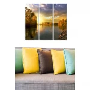 MDF330112 Multicolor Decorative MDF Painting (3 Pieces)