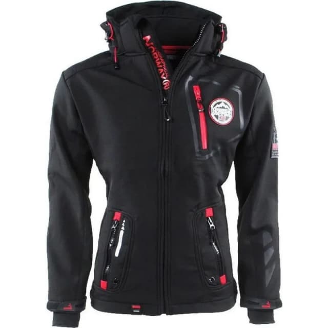 Waterproof jacket with removable hood Geographical Norway Tacebook Noir Male 3XL