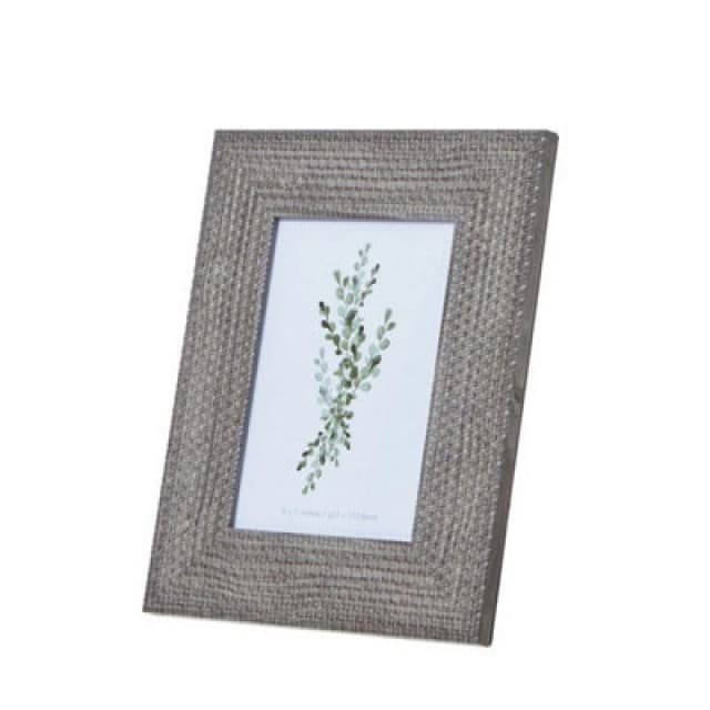 Hill Interiors Woven Photo Frame 5 X 7 - Wood - L1 X W21 X H26cm - Grey