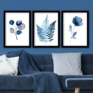 3SC158 Multicolor Decorative Framed Painting (3 Pieces)