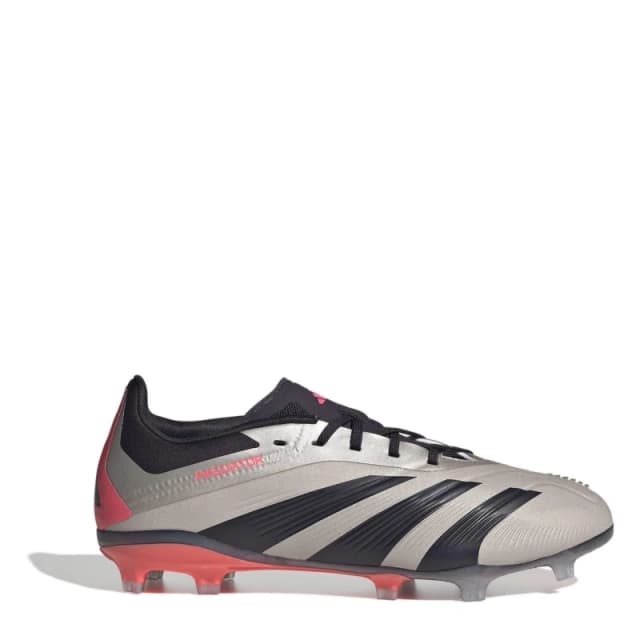 adidas Predator 24 Elite Children Firm Ground Football Boots Silver/Black male C10 (28)