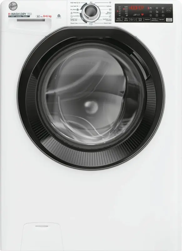 Hoover H-WASH&DRY 350 H3DPS4866TAMB-80 WiFi Connected 9Kg / 6Kg Washer Dryer with 1400 rpm - White - D Rated