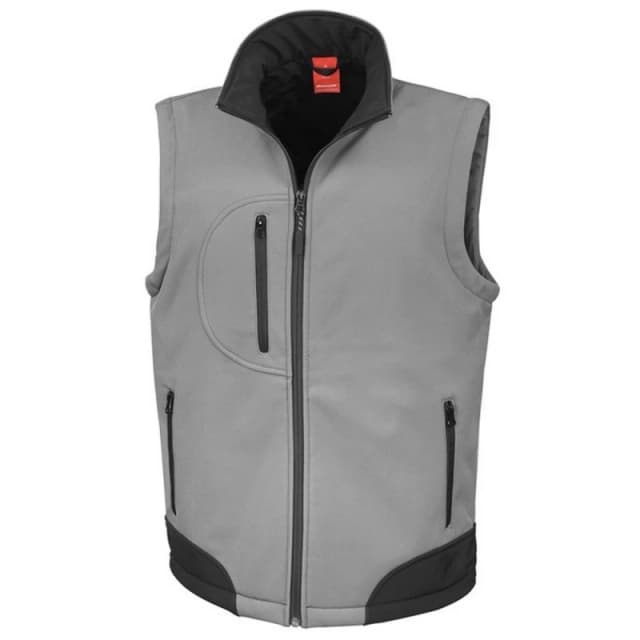 Result Result Men Softshell Body Warmer in Mid Grey Size: Small Mid Grey S Male 5063425303007