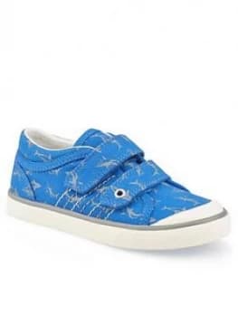 Start-Rite Boys Canvas Wave Shark Plimsolls - Blue