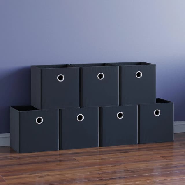 Lassic Vida Designs Durham Cube Storage Basket Set of 7 Black unisex Set of 7