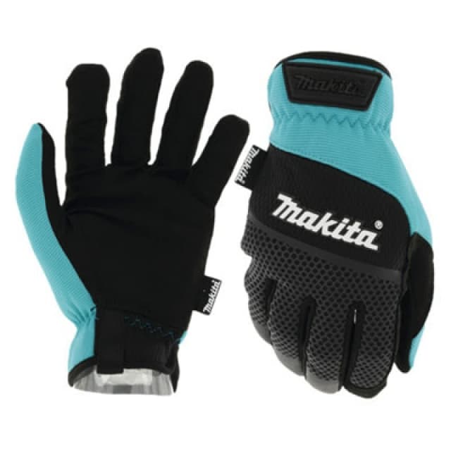 Makita Open Cuff Working Gloves P-84654 Colour: Black / Blue