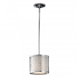 1 Light Ceiling Mini Pendant Chrome, E27