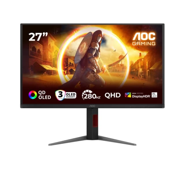 AOC AOC G4 Q27G4ZD computer monitor 68.6cm (27") 2560 x 1440 pixels Quad HD QD-OLED Black, Red Q27G4ZD