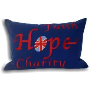 Riva Home Faith Cushion Cover (35x50cm) (Navy) - Navy
