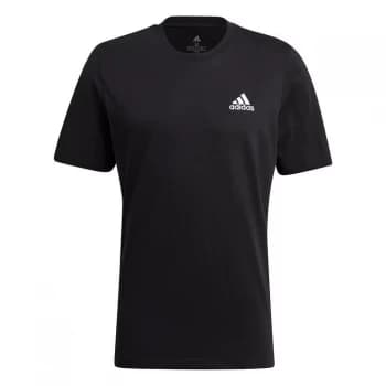adidas Mens Essentials Linear T-Shirt - Black