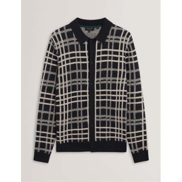 Ted Baker Mens Long Sleeve Polo Shirt Navy male S (2)