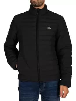 Lightweight Water-Resistant Quilted Zip Jacket