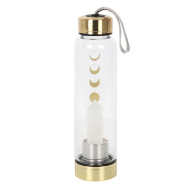 Something Different Something Different Moon Phases Quartz Water Bottle in Clear Clear One Size Unisex 5063425429288