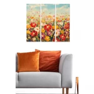 MDF7168018 Multicolor Decorative MDF Painting (3 Pieces)