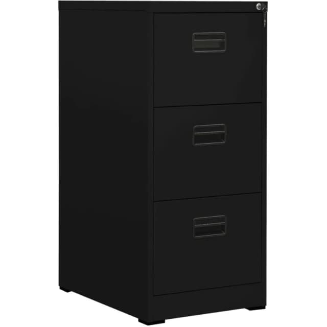 VIDAXL Filing Cabinet Black 46x62x102.5cm Steel Vidaxl 8720286565889