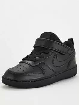 Nike Court Borough Low 2 Toddler Trainers - Black, Size 9.5 Younger