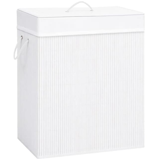 VIDAXL Bamboo Laundry Basket White 83 l Vidaxl 8720286010730