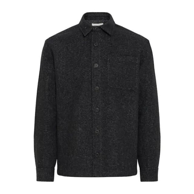 casual friday Shirt Casual Friday Hagel Wool Noir Male L