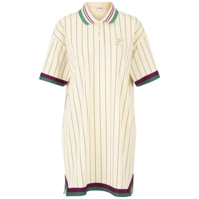 Fila Womens striped polo dress Fila Lavinia Beige Female S