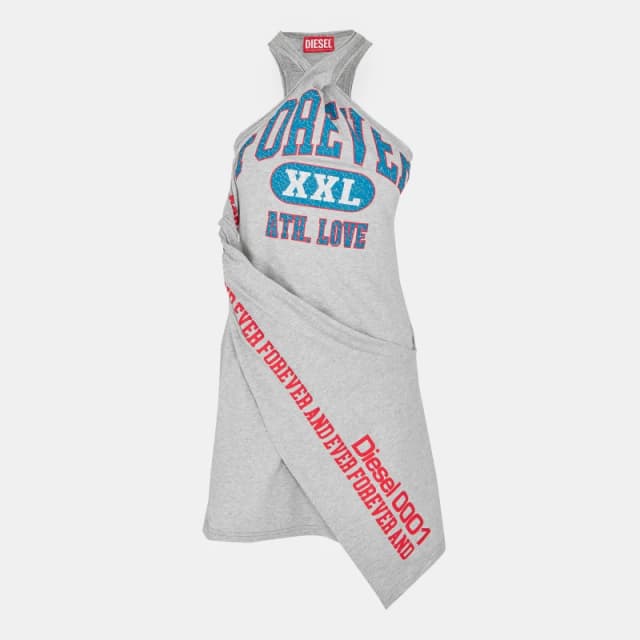 Diesel Womens D Zelie Mini Dress Grey Melange female 8