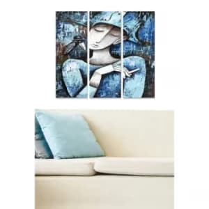 MDF29511049 Multicolor Decorative MDF Painting (3 Pieces)